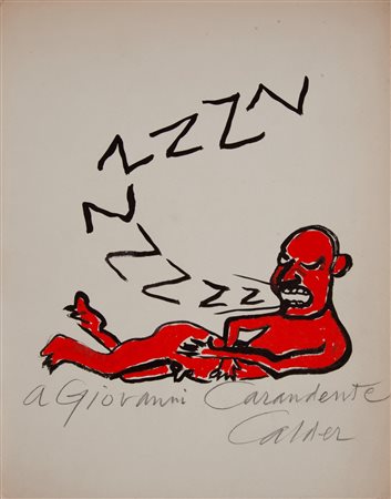 Alexander Calder (Lawnton, 1898 - New York, 1976) Senza titolo Serigrafia cm...