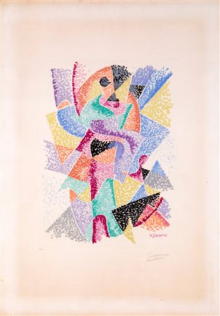Gino Severini (Cortona, 1883 - Parigi, 1966) Senza titolo Litografia cm 65x45...