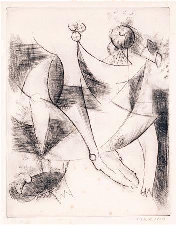 Marino Marini (Pistoia, 1901 - Viareggio, 1980) Cavallo e cavaliere...