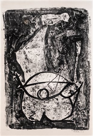 Marino Marini (Pistoia, 1901 - Viareggio, 1980) Il miracolo Litografia cm...