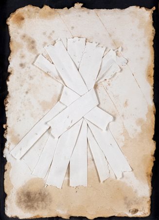 Anonimo del XX secolo ( - ) Senza Titolo Carta intrecciata su cartoncino cm...