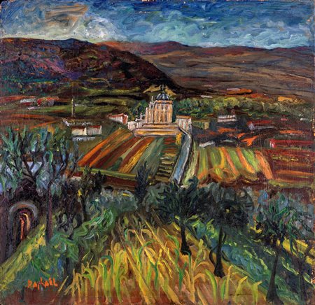 Antonietta Raphael Mafai (Kaunas, 1895 - Roma, 1975) Paesaggio di Assisi (La...