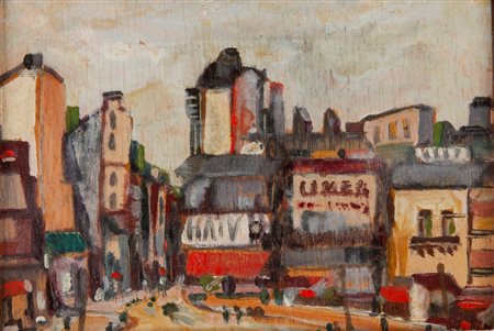 Max Weber (1881, Bialystok - New York, 1961) Come vedo Parigi Olio su tavola...