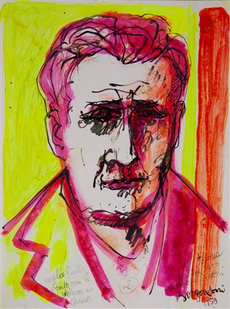 Aldo Borgonzoni (Medicina, 1913 - Bologna, 2004) Ritratto di Sironi 1959...