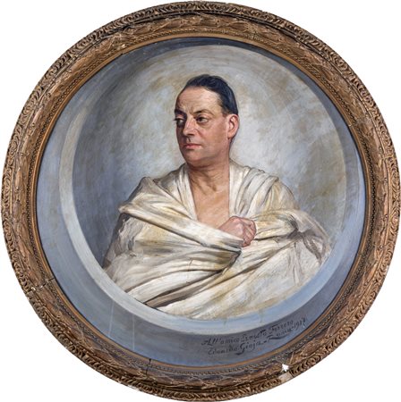 Edoardo Gioia (Roma, 1862 - Londra, 1937) Ritratto di Ernesto Ferrero 1917...