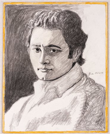 Giorgio De Chirico (Volo, 1888 - Roma, 1978) Ritratto di Claudio Bruni 1971...