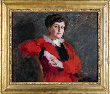 Carlo Alberto Petrucci (Roma, 1881 - Roma, 1963) Ritratto di donna 1910 Olio...