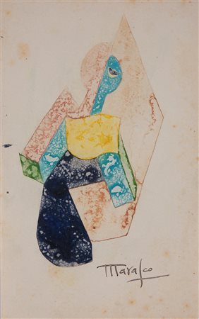 Antonio Marasco (Nicastro, 1896 - Firenze, 1975) Senza titolo Tempera su...