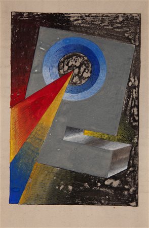 Nicolay Diulgheroff (Kyustendil, 1901 - Torino, 1982) Senza titolo Tempera su...