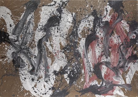 Toti Scialoja (1:Principale) (Roma, 1914 - Roma, 1998) Carbone 1984 Vinilico...