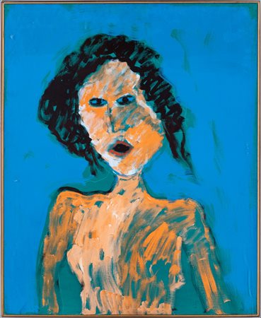 Tano Festa (Roma, 1938 - Roma, 1988) Ritratto 1984 Acrilico su tela cm 100x80...