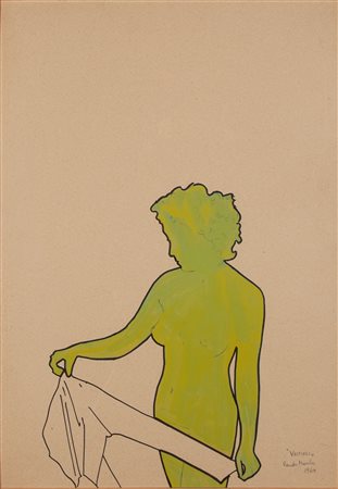 Renato Mambor (Roma, 1936 - Roma, 2014) Vestirsi 1965 Tecnica mista su carta...