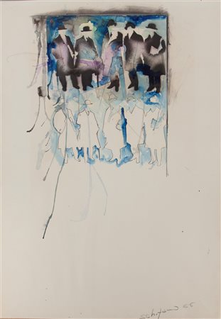 Mario Schifano (Homs, 1934 - Roma, 1998) Futurismo Rivisitato 1966 Smalto,...