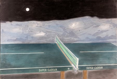 Andrea Boldrini (Matelica, 1963 - ) Ping Pong Super Cadran 1999 Olio su tela...