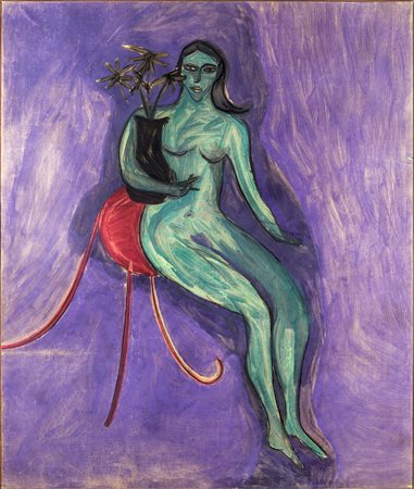 Sabina Mirri (Roma, 1957 - ) Il regalo 1982 Pastelli e tempera su carta...