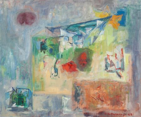 Hélène De Beauvoir (Parigi, 1910 - Goxwiller, 2001) Senza titolo 1968 Olio su...