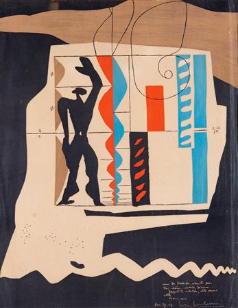 LE CORBUSIER Modulor 1956 Litografia cm 73x54 Firma, monogramma e data in...