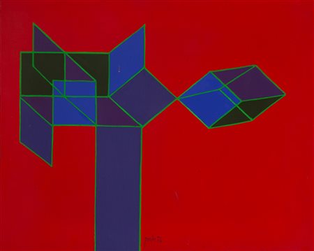 Achille Perilli (Roma, 1927 - Orvieto, 2021) Minaccia all'identità 1974...