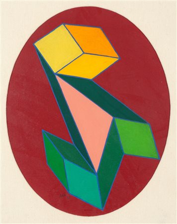 Achille Perilli (Roma, 1927 - Orvieto, 2021) Il folle pedagogo 1993 Olio su...