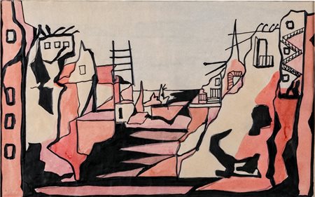 Giulio Turcato (Mantova, 1912 - Roma, 1995) Disegno preparatorio per "La pace...