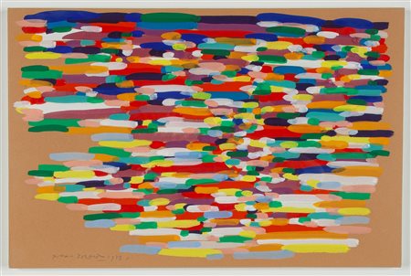 Piero Dorazio (Roma, 1927 - Perugia, 2005) Senza titolo 1973 Tempera su carta...