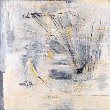 Giuseppe Gallo (Rogliano, 1954 - ) Senza titolo 1983 Olio su tela cm 97x97...