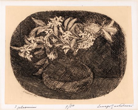 Luigi Bartolini (Cupramontana, 1892 - Roma, 1963) I Gelsomini 1941 Acquaforte...