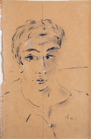 Filippo De Pisis (Ferrara, 1896 - Milano, 1956) Ragazzo Acquarello su carta...