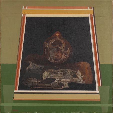 Carlo Cattaneo (Alassio, 1930 - Roma, 2009) Una goccia di luna 1971 Olio su...