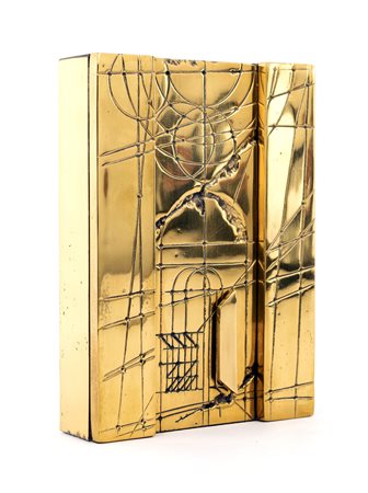 WALTER VALENTINI (PERGOLA, 1928 - ) Città del sole Scultura in bronzo lucido...