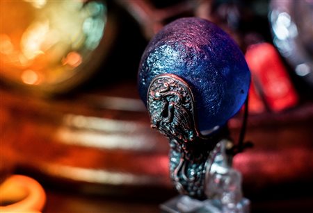 CGP-Cucinotta - Anello con elemento in pasta vitrea grezza