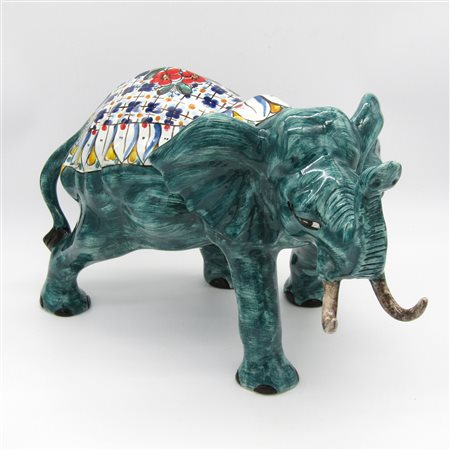 Ceramiche Artistiche Di Martino - Elefante Gigante verde smeraldo