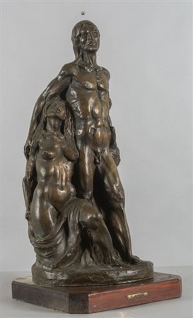 G.Abram, Nudi, bronzo<br>h.cm.70, f.to alla base