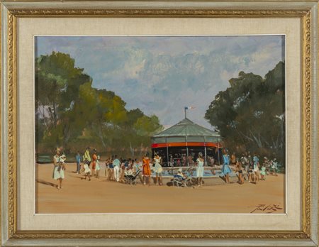 BERNARDINO PALAZZI (1907-1987) <br>La giostra a 