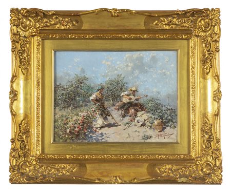 RICCARDO PELLEGRINI (1863-1934) <br>Una calle di 