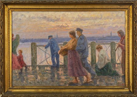 ALESSANDRO GALLOTTI (1879-1961) <br>A passeggio 