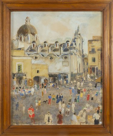 MICHELE CASCELLA (1892-1989) <br>Piazzetta di 