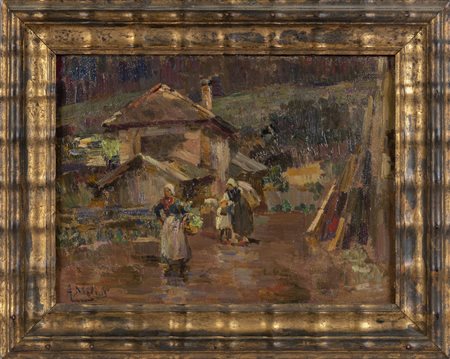 ALESSANDRO MILESI (1856-1945) <br>Paesaggio con 