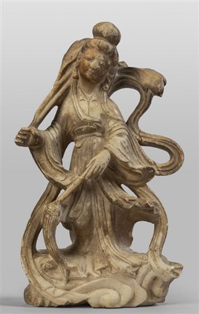 Guanin, scultura in marmo, Cina sec.XIX
