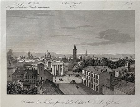 Veduta di Milano, presa dalla Chiesa di S. 