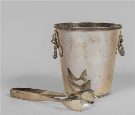 Secchiello portaghiaccio con pinzette in 