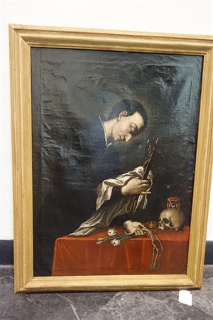 Scuola lombarda sec.XVII "San Carlo" olio<br>cm. 