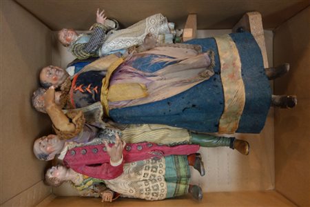 Cinque statuine da presepe, sec.XVIII