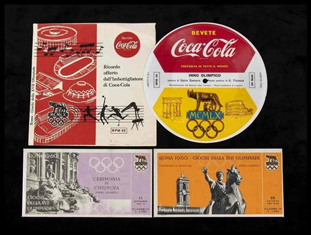 Olimpiadi Roma 1960 - Coca Cola
Disco Inno Olimpiadi e biglietti di ingresso