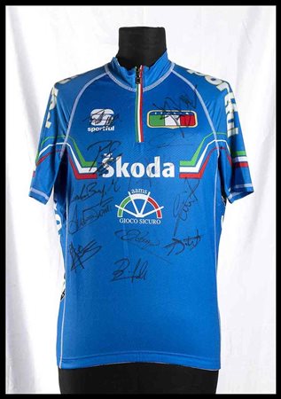 Cunego, Damiano (Verona, 19 settembre 1981)
Maglia ciclismo Mondiali 2008 autografata