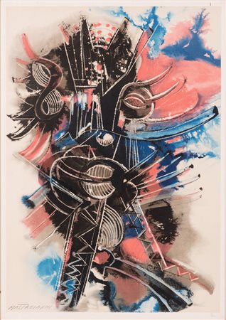 Composizione nei toni del rosa e del blu