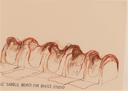 12' Saddle Bench for Basil's Studio (Saddle Bench)