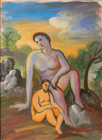 Due figure tra le rocce