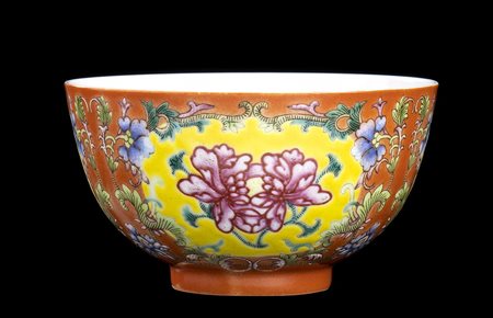 CIOTOLA IN PORCELLANA CON DECORO POLICROMO