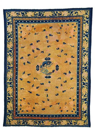 TAPPETO ‘NINGXIA’ CON DECORO DI LEONE BUDDHISTA